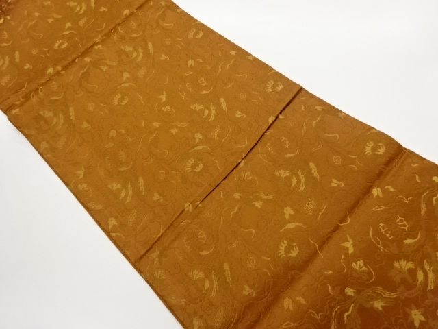 JAPANESE KIMONO / FLOWER / BIRD ARABESQUE PATTERN WOVEN HIRAKI NAGOYA 